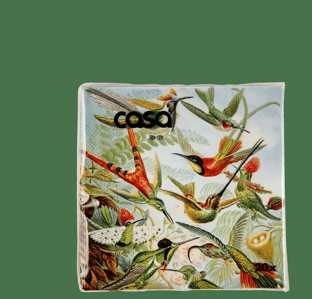 CASA COLIBRI Paquete De 20 Servilletas Multicolor