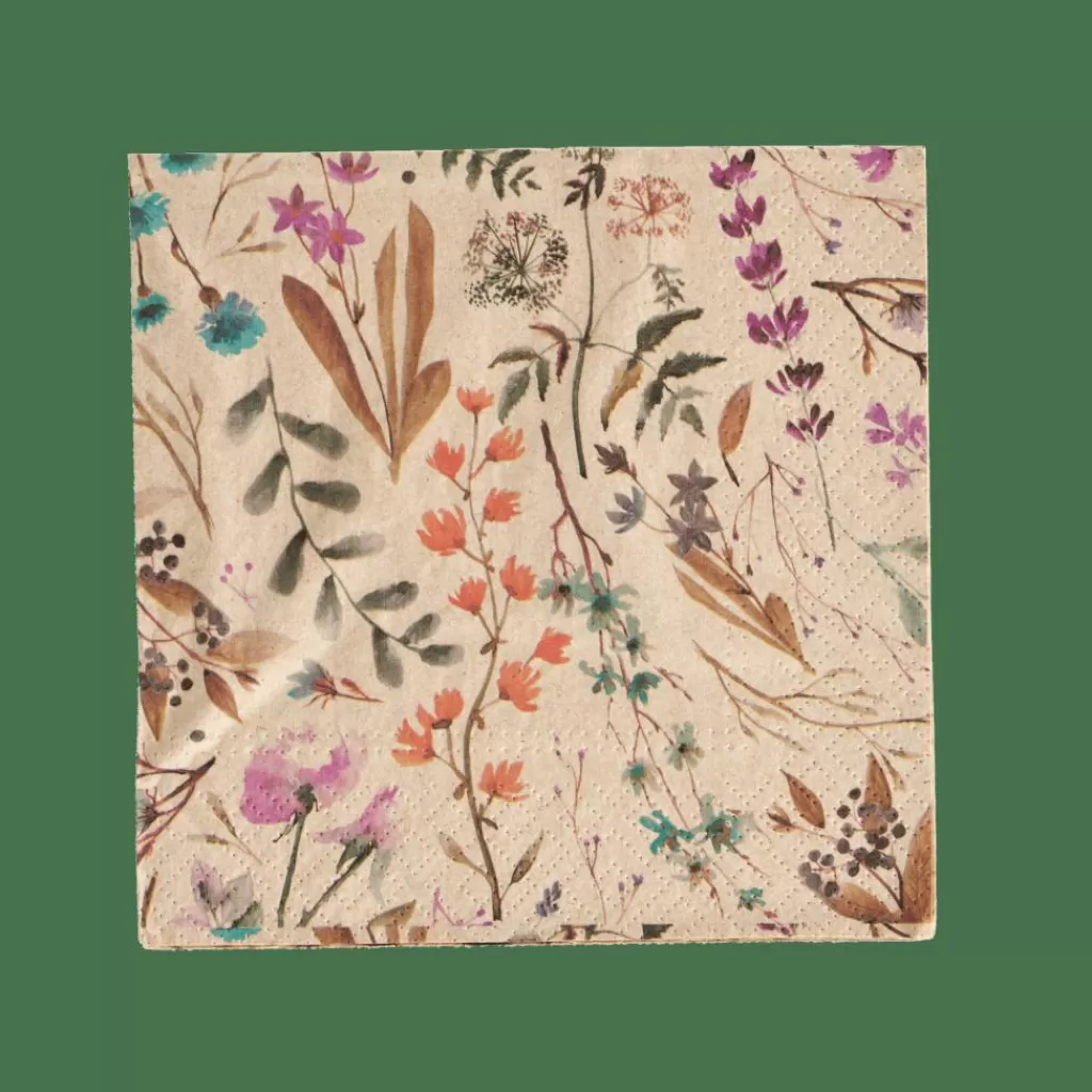 CASA ECO DRIED FLOWER Paquete De 20 Servilletas Multicolor