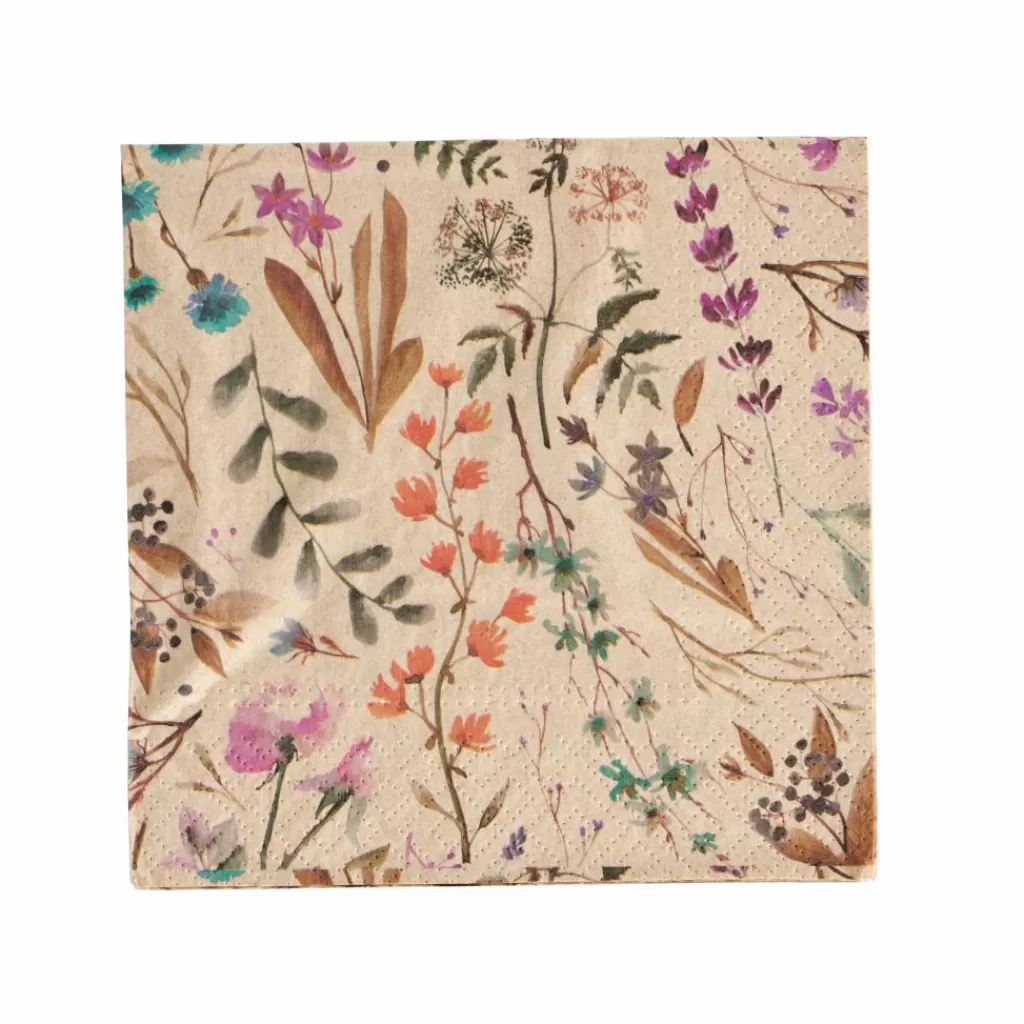CASA ECO DRIED FLOWER Paquete De 20 Servilletas Multicolor