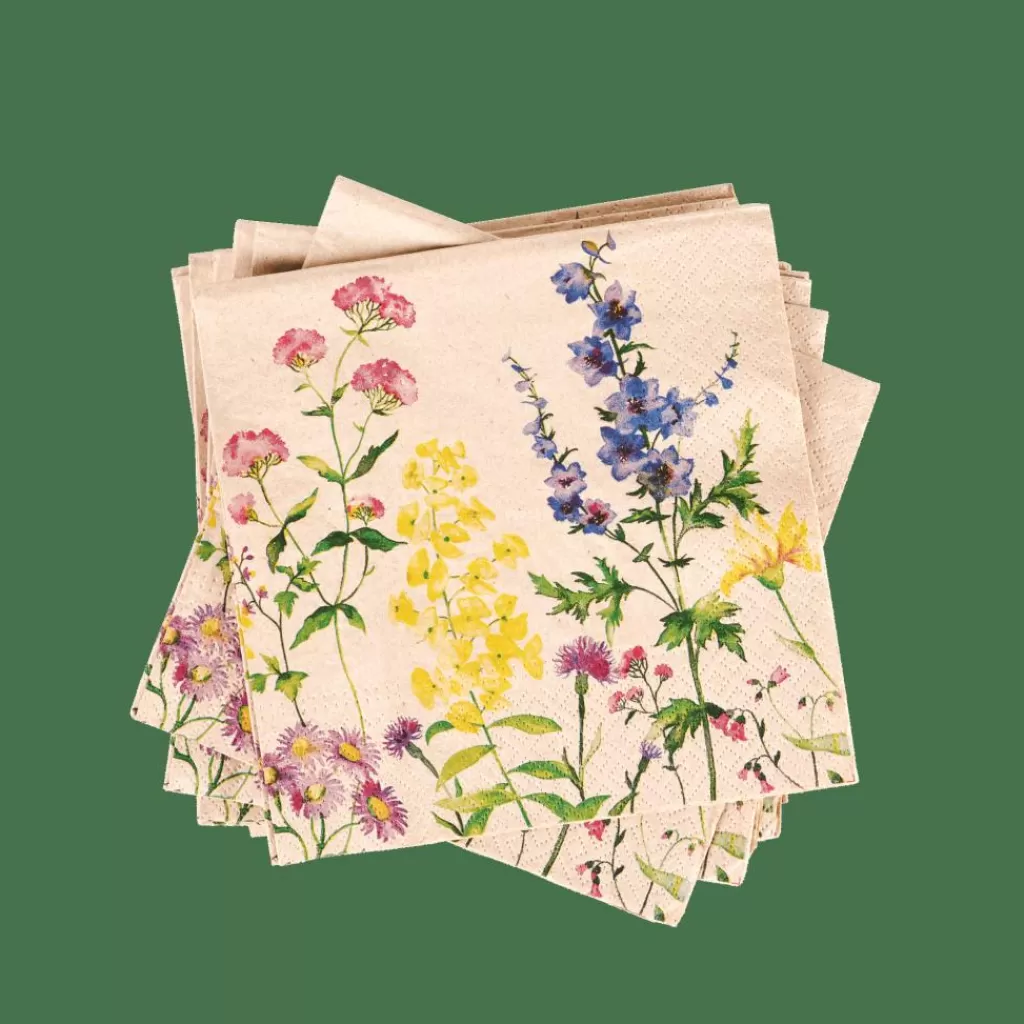 CASA ECO FLORAL Paquete De 20 Servilletas Varios Colores