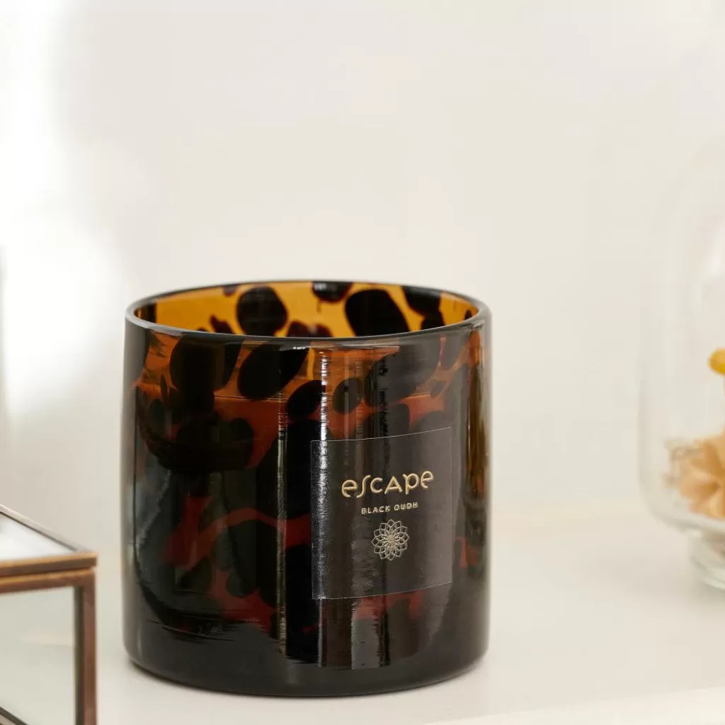 CASA ESCAPE BLACK OUDH Vela Perfumada En Vaso Negro, Marrón, Multicolor