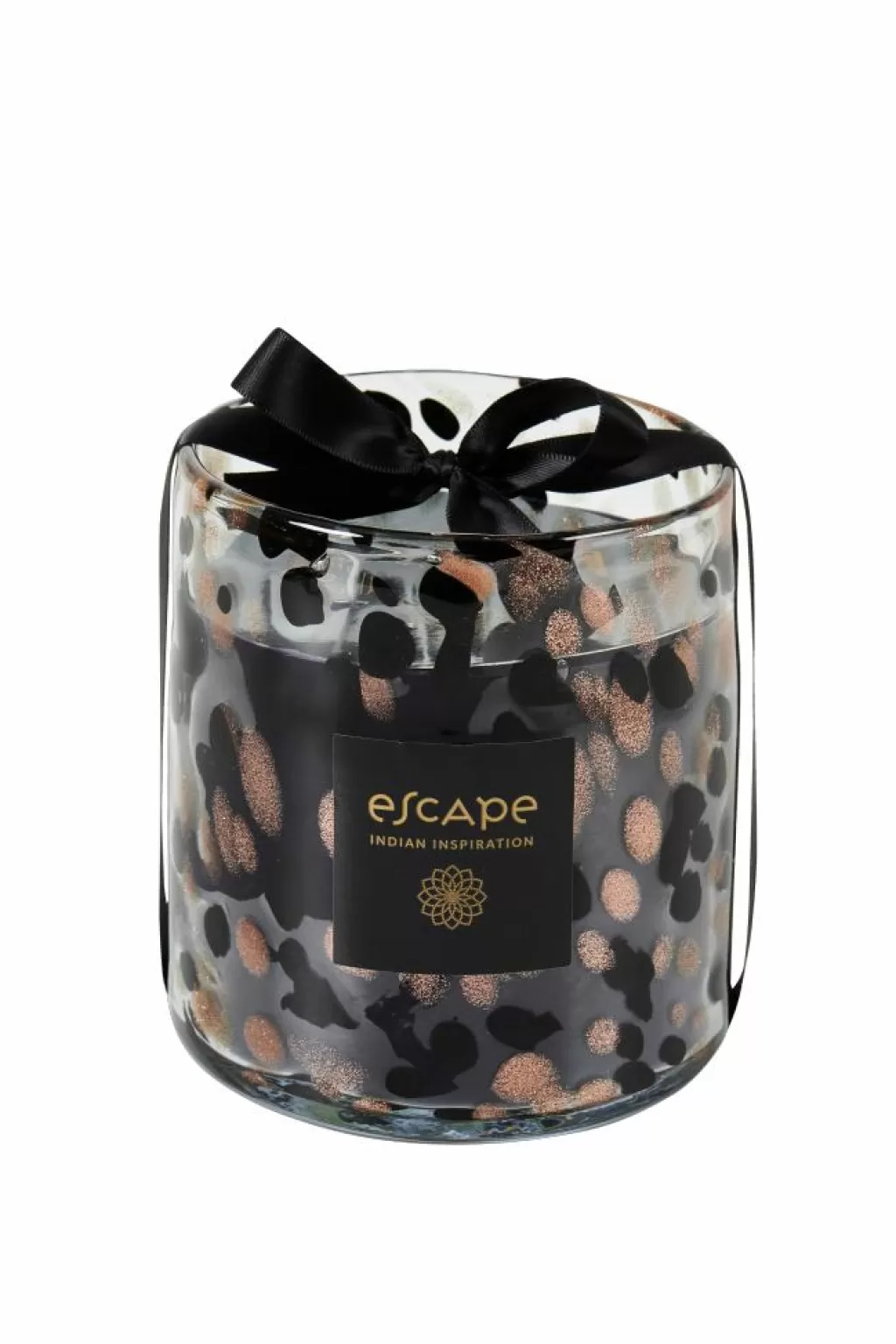 CASA ESCAPE INDIAN INSPIRATION Vela Perfumada En Vaso Negro, Cobrizo, Multicolor