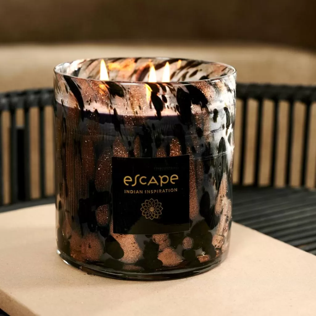 CASA ESCAPE INDIAN INSPIRATION Vela Perfumada XL Negro, Cobrizo, Multicolor