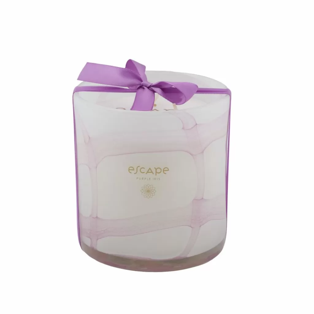 CASA ESCAPE PURPLE IRIS Vela Perfumada En Vaso Morado Claro