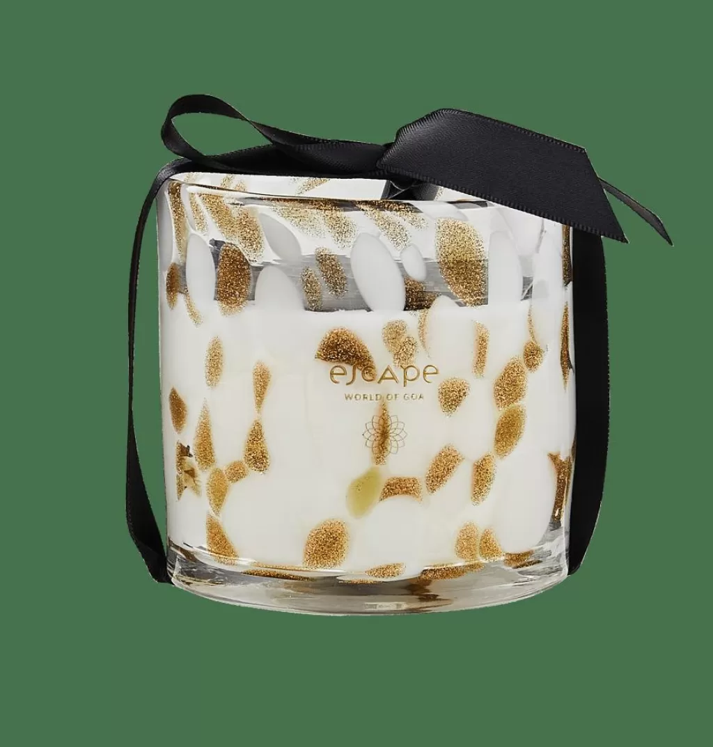 CASA ESCAPE WORLD OF GOA Vela Perfumada En Vaso Blanco, Dorado, Multicolor