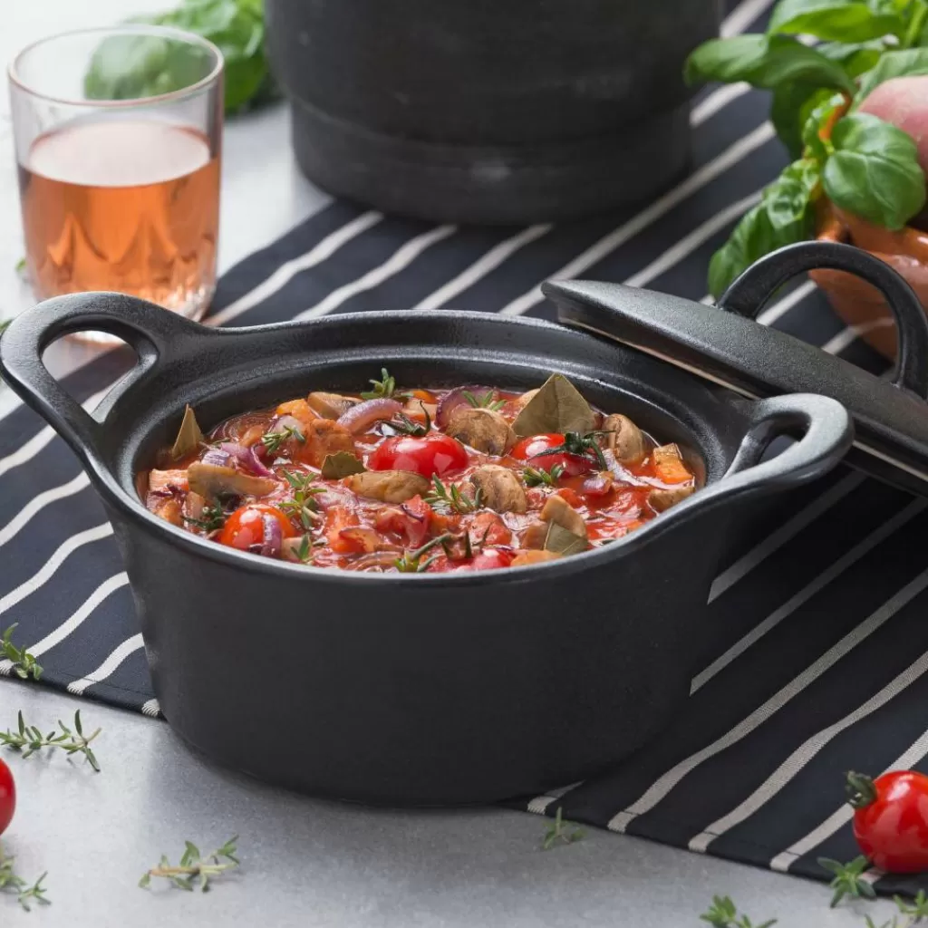 CASA FERO Cazuela Para Horno Con Tapa 80 CL Negro