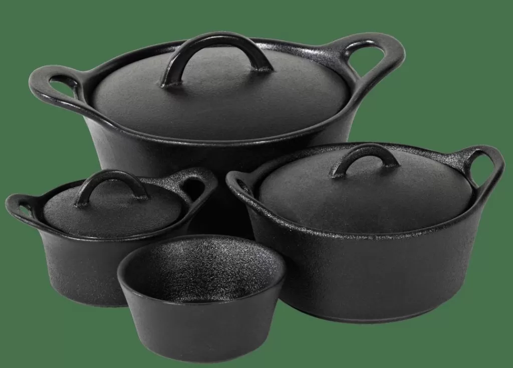 CASA FERO Cazuela Para Horno Con Tapa 80 CL Negro