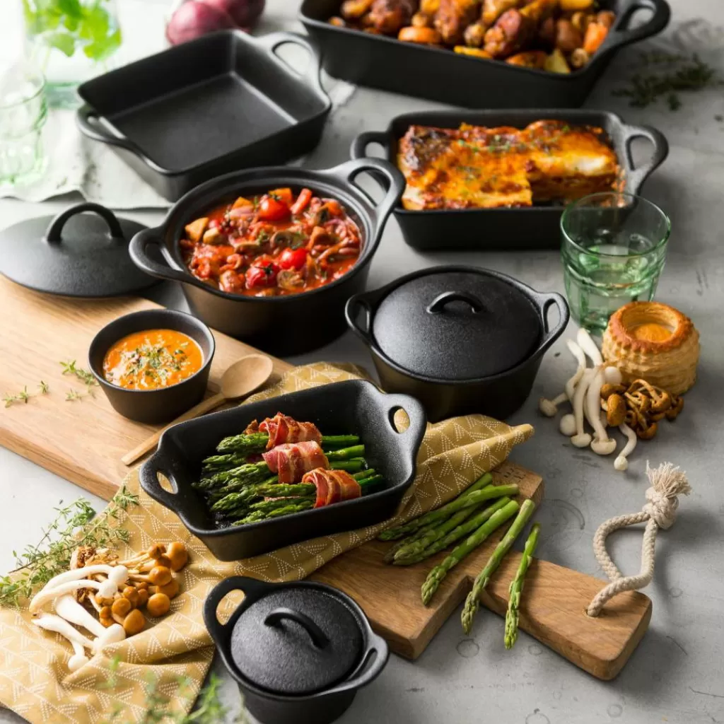 CASA FERO Cazuela Para Horno Con Tapa 80 CL Negro