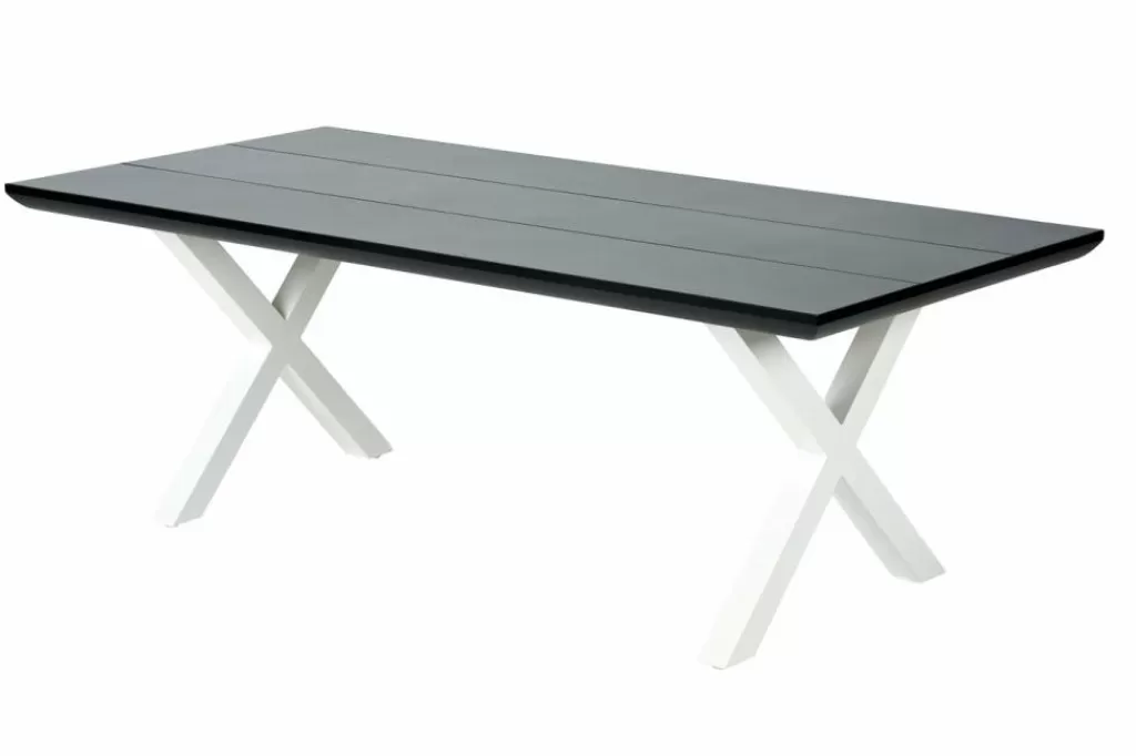 CASA FORMAX Mesa De Jardín Con Patas En X Negro/blanco