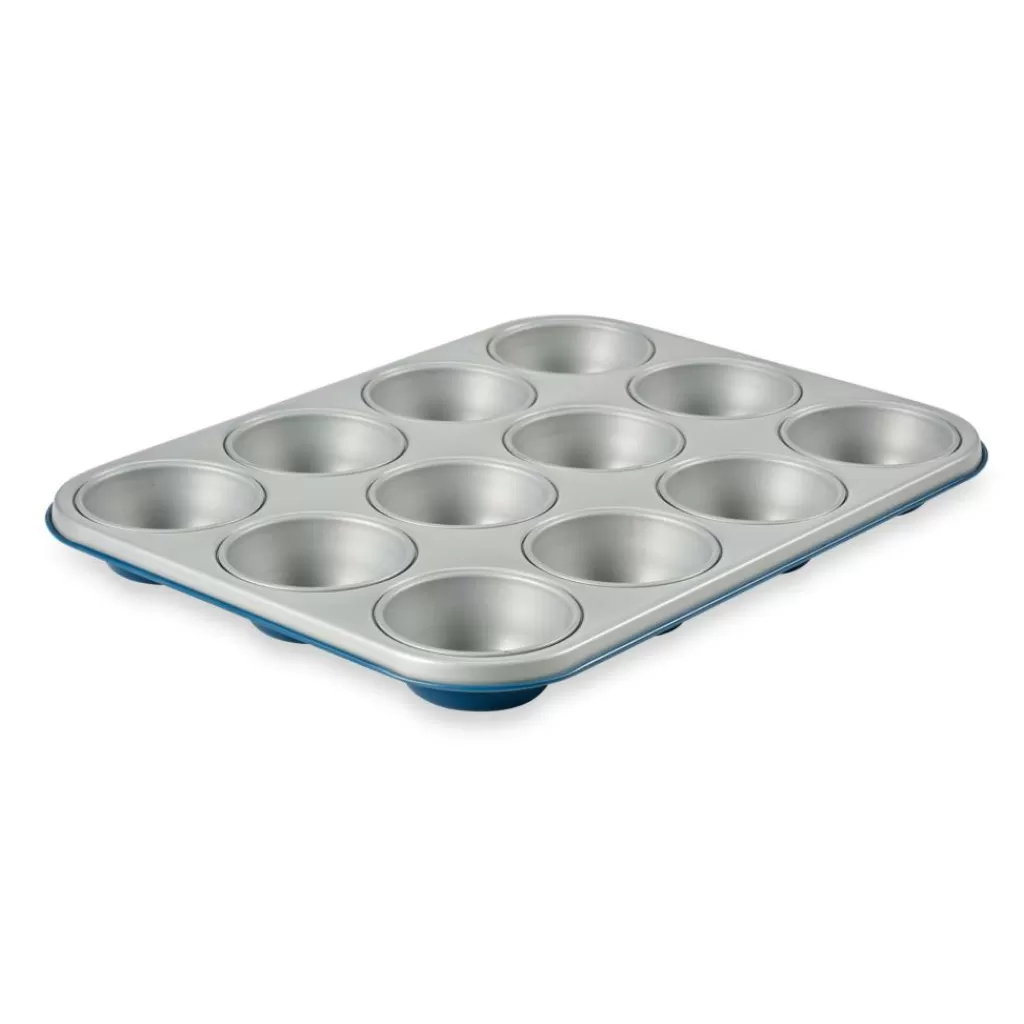 CASA GREENBAKE Molde Para El Horno Para 12 Muffins Azul