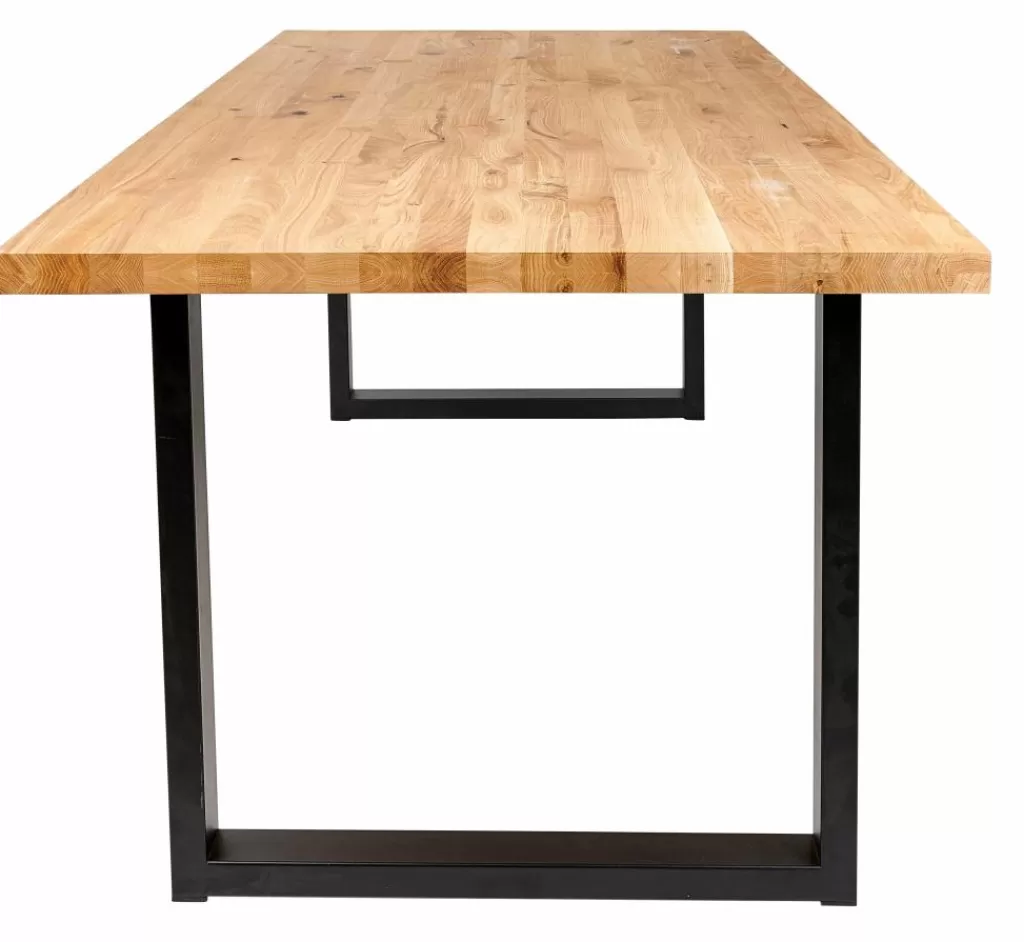 CASA NEW OAK Mesa De Comedor Con Patas En U De Metal
