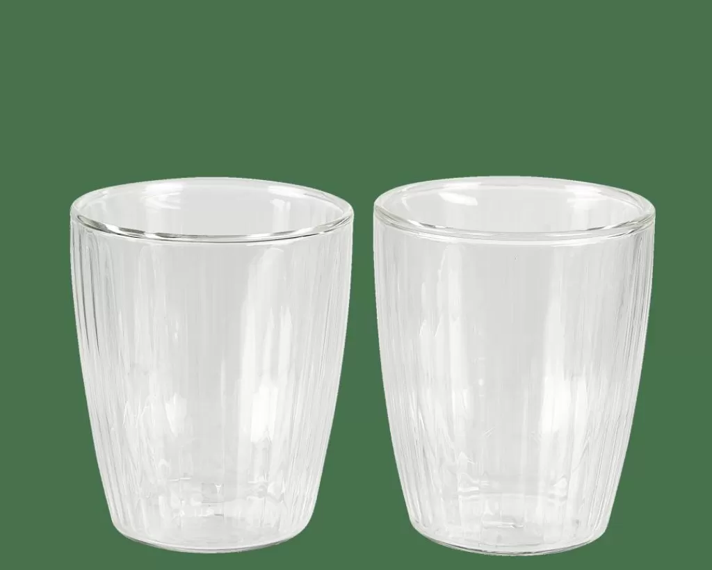 CASA PAUSA Vaso De Doble Pared Juego De 2 25 CL Transparente