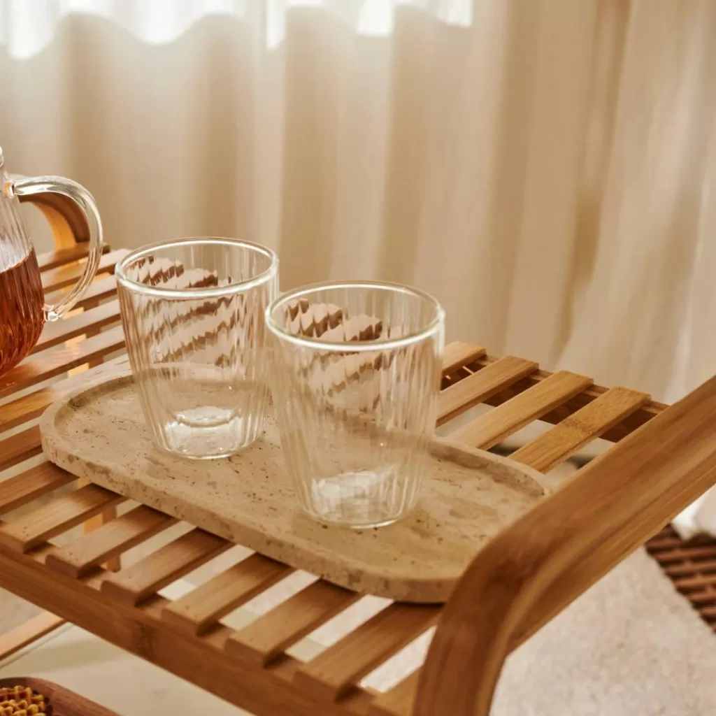 CASA PAUSA Vaso De Doble Pared Juego De 2 25 CL Transparente