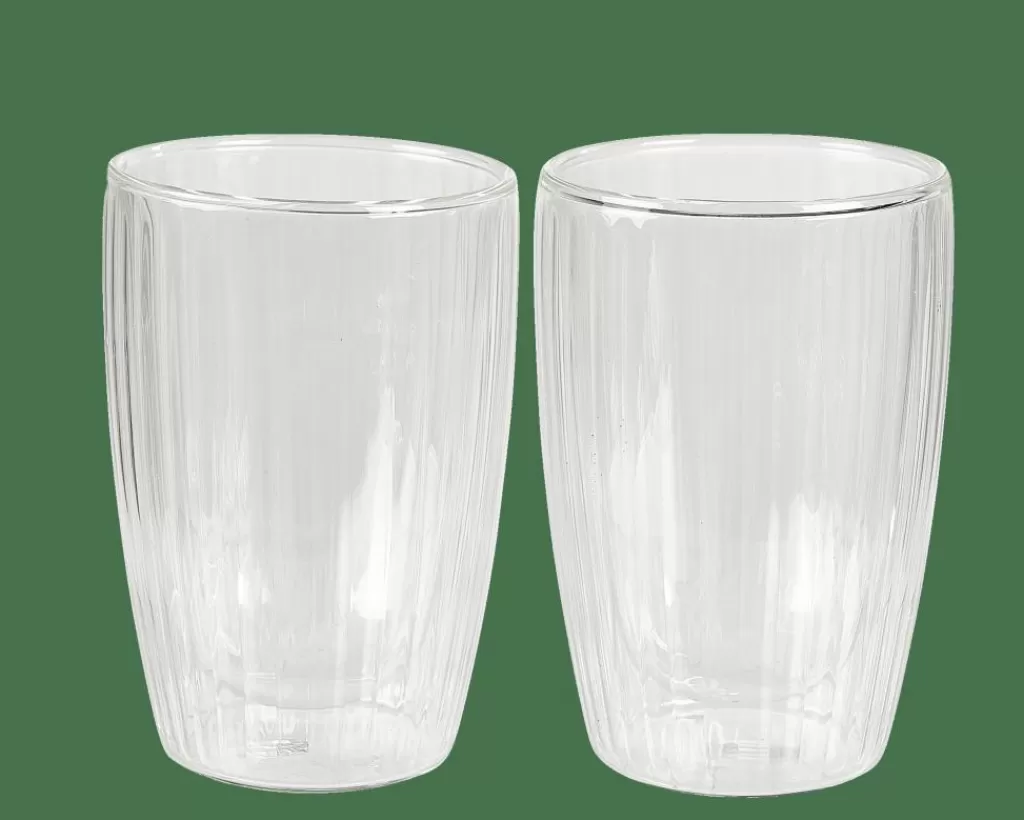 CASA PAUSA Vaso De Doble Pared Juego De 2 35 CL Transparente