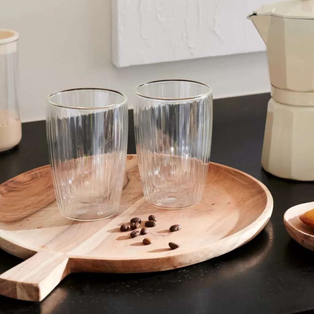 CASA PAUSA Vaso De Doble Pared Juego De 2 35 CL Transparente
