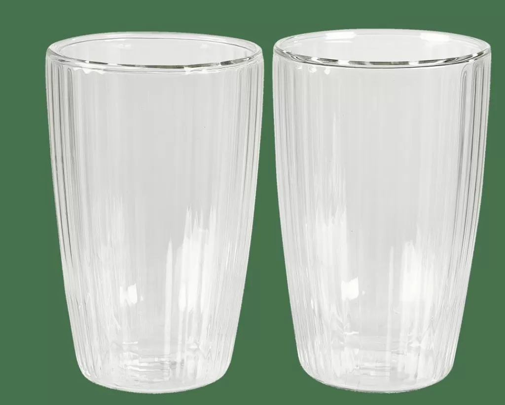 CASA PAUSA Vaso De Doble Pared Juego De 2 45 CL Transparente