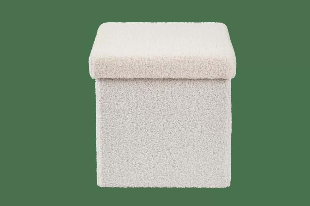 CASA STOR Puf Plegable Función Almac. Blanco