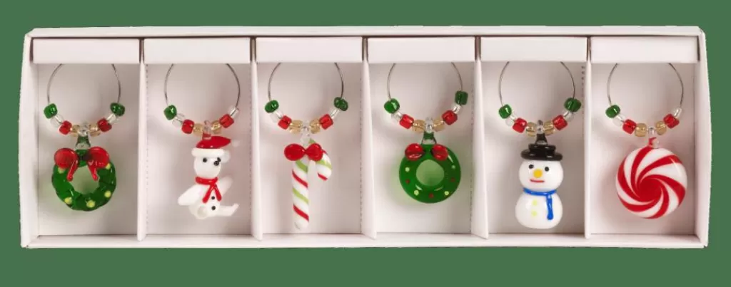 CASA X-MAS Marcadores P/ Copas Juego De 6 Multicolor
