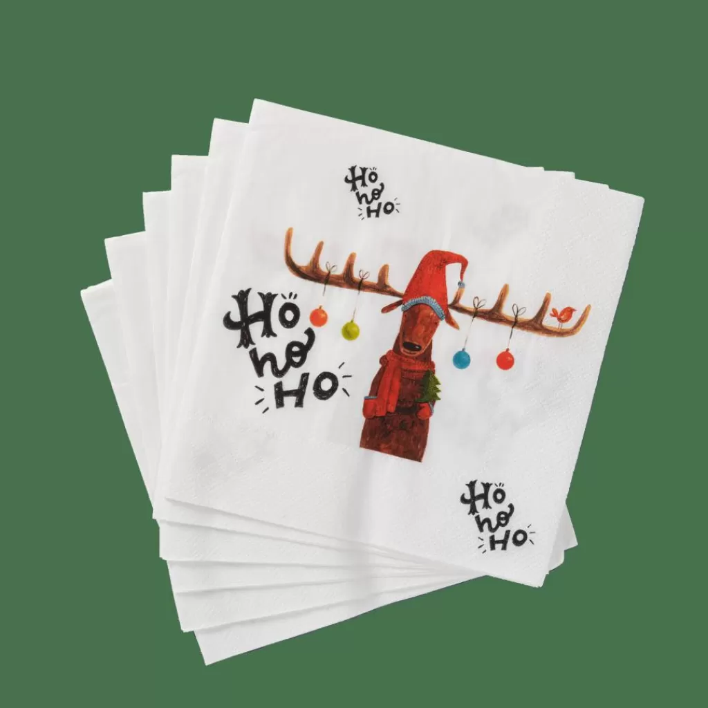 CASA X-MAS MOOSE Paquete De 20 Servilletas Multicolor