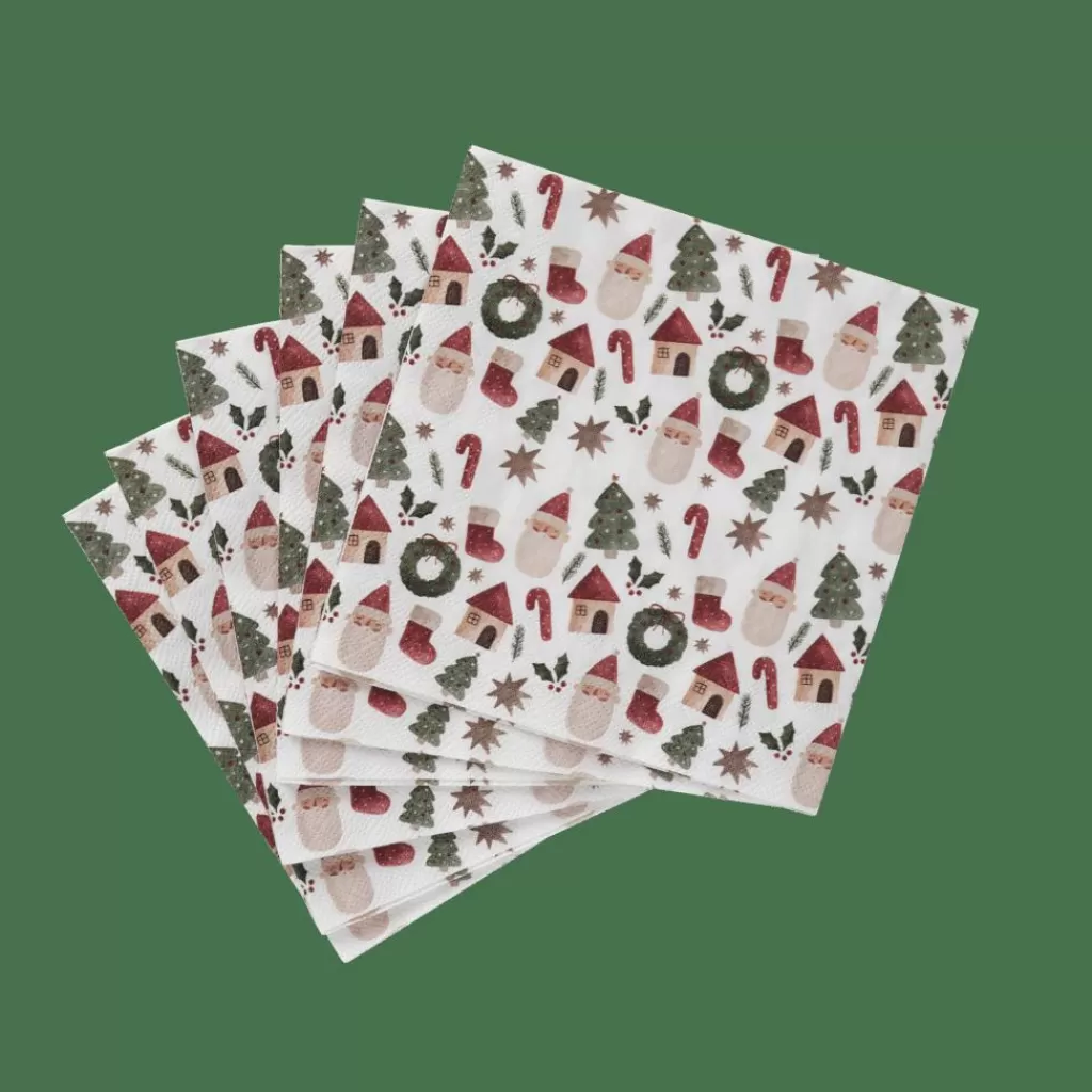 CASA X-MAS VIBE Paquete De 20 Servilletas Multicolor