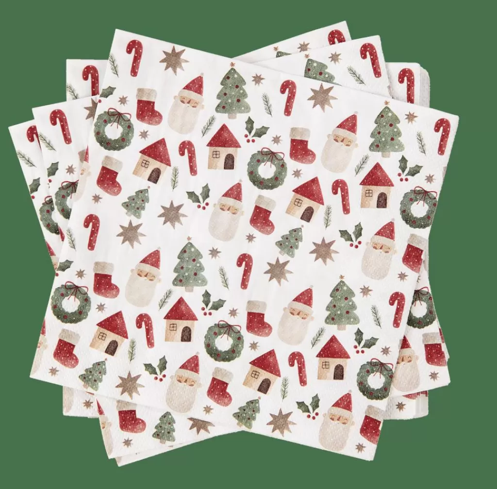 CASA X-MAS VIBE Paquete De 20 Servilletas Multicolor