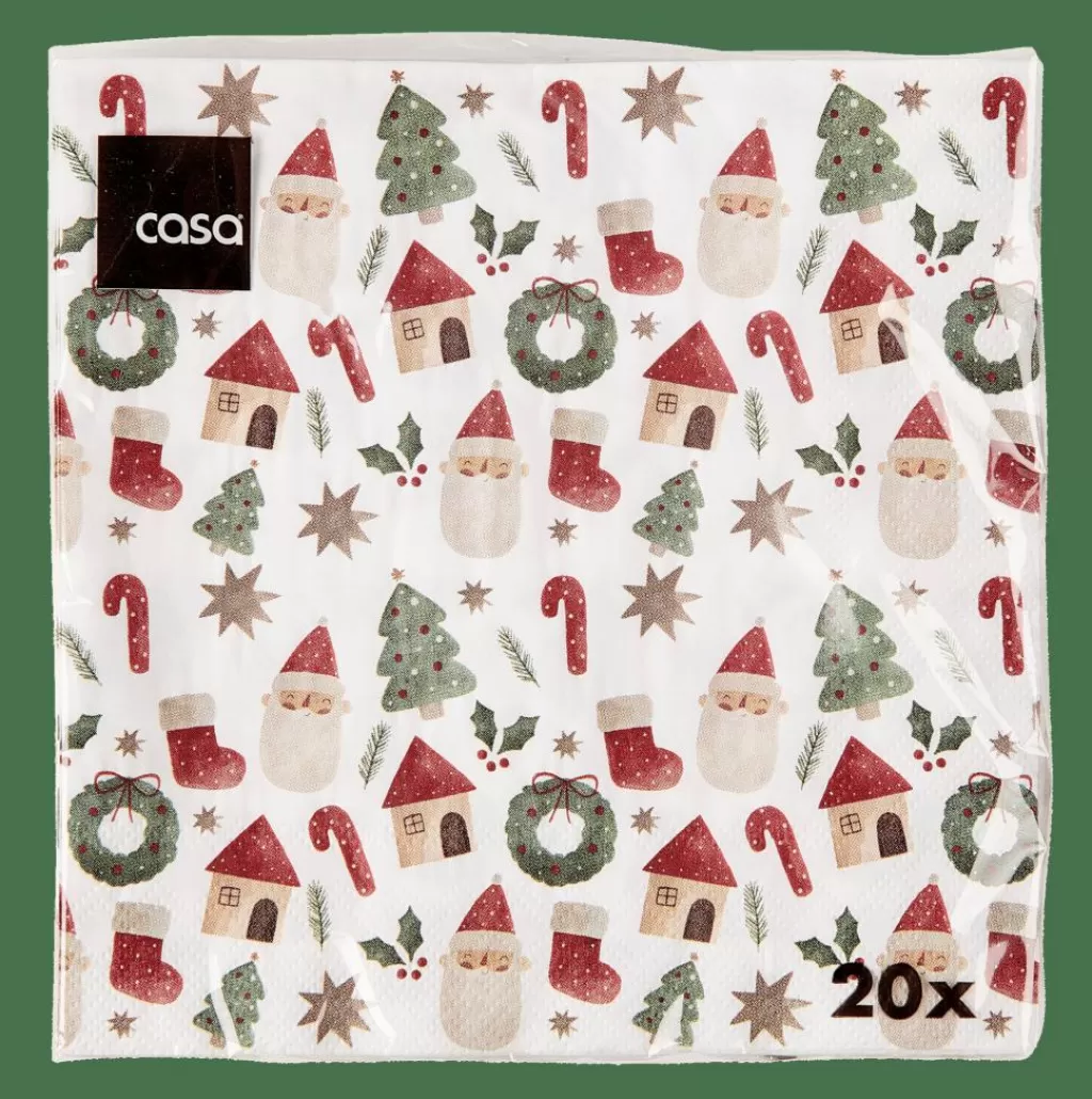 CASA X-MAS VIBE Paquete De 20 Servilletas Multicolor